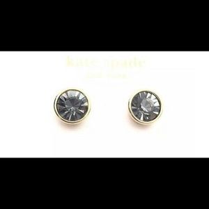 Kate Spade Gray Crystal Bezel Studs